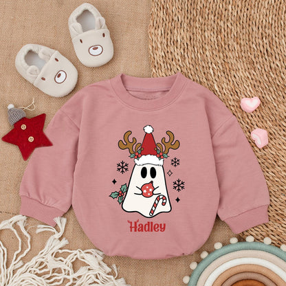 Reindeer Christmas Baby Romper: Cozy Newborn Holiday Outfit