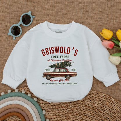 First Christmas Retro Baby Romper, Holiday Bodysuit for Newborns