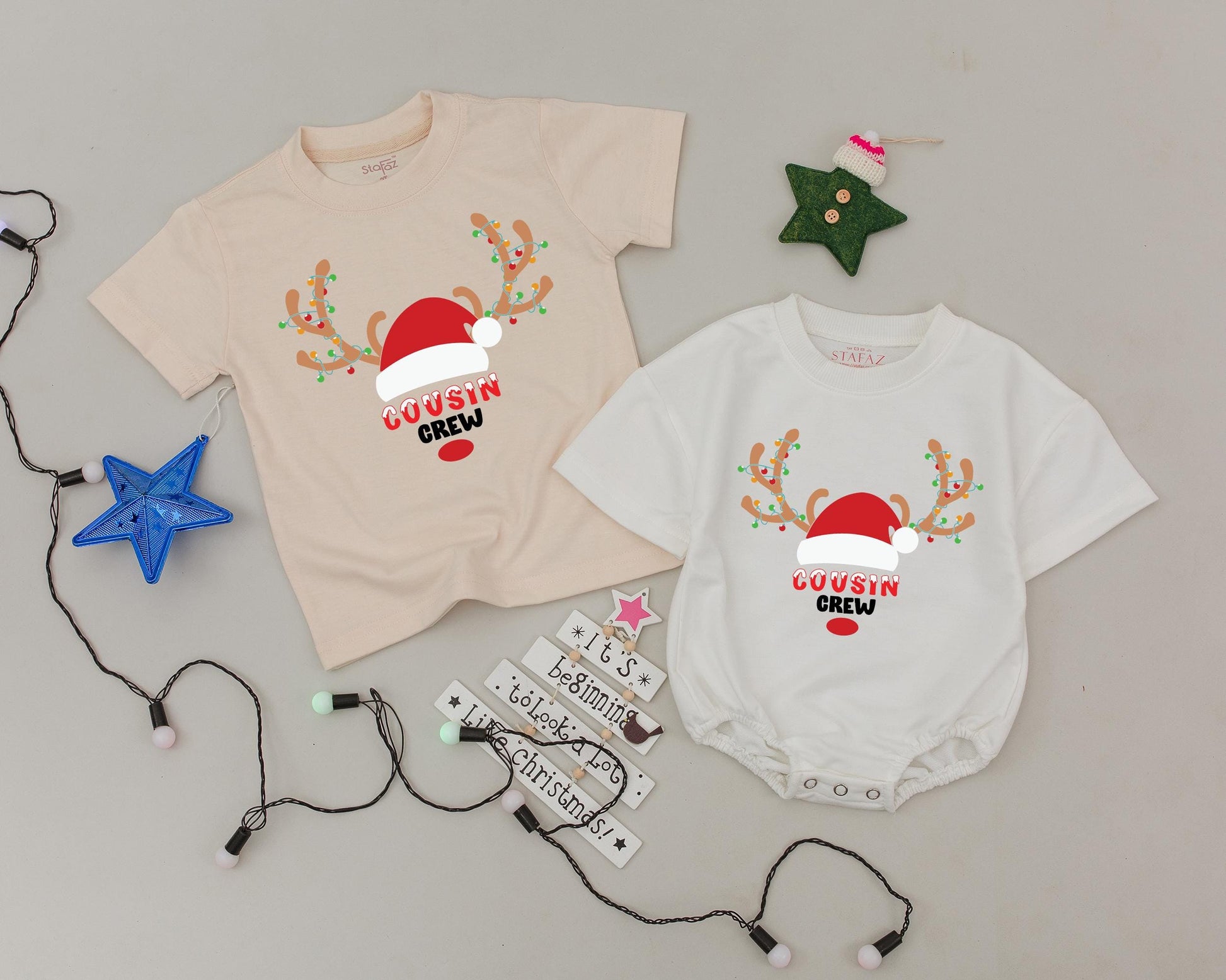 Festive Cousin Crew Personalized Sibling Shirts for Holiday Joy