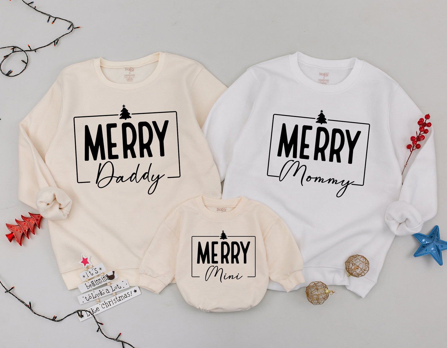 Matching Family Christmas Pajamas & Sweaters: Mommy and Me Outfits