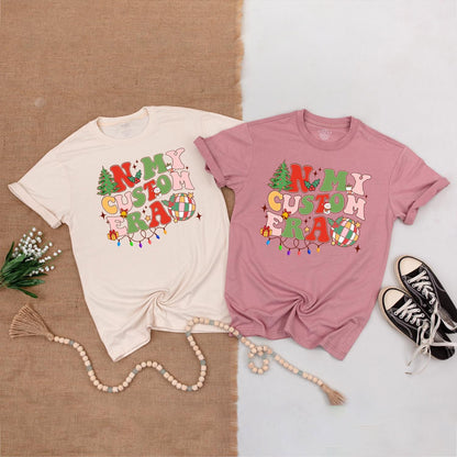 Christmas Family Tees & Rompers: Retro Boho Baby & Mom Apparel