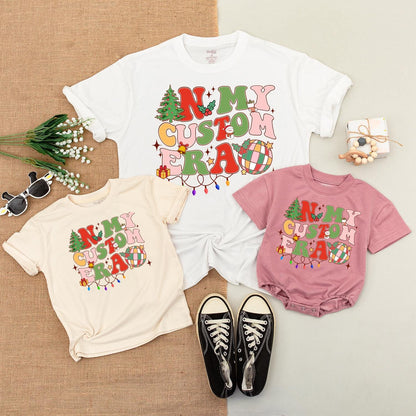 Christmas Family Tees & Rompers: Retro Boho Baby & Mom Apparel