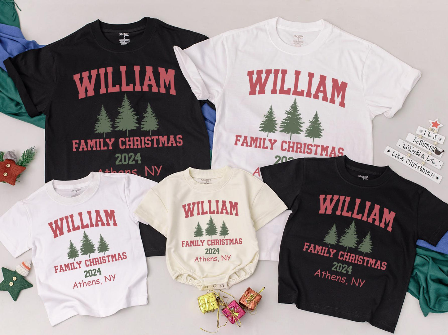 Retro Family Christmas Shirts: Personalized Holiday Tees for All Ages