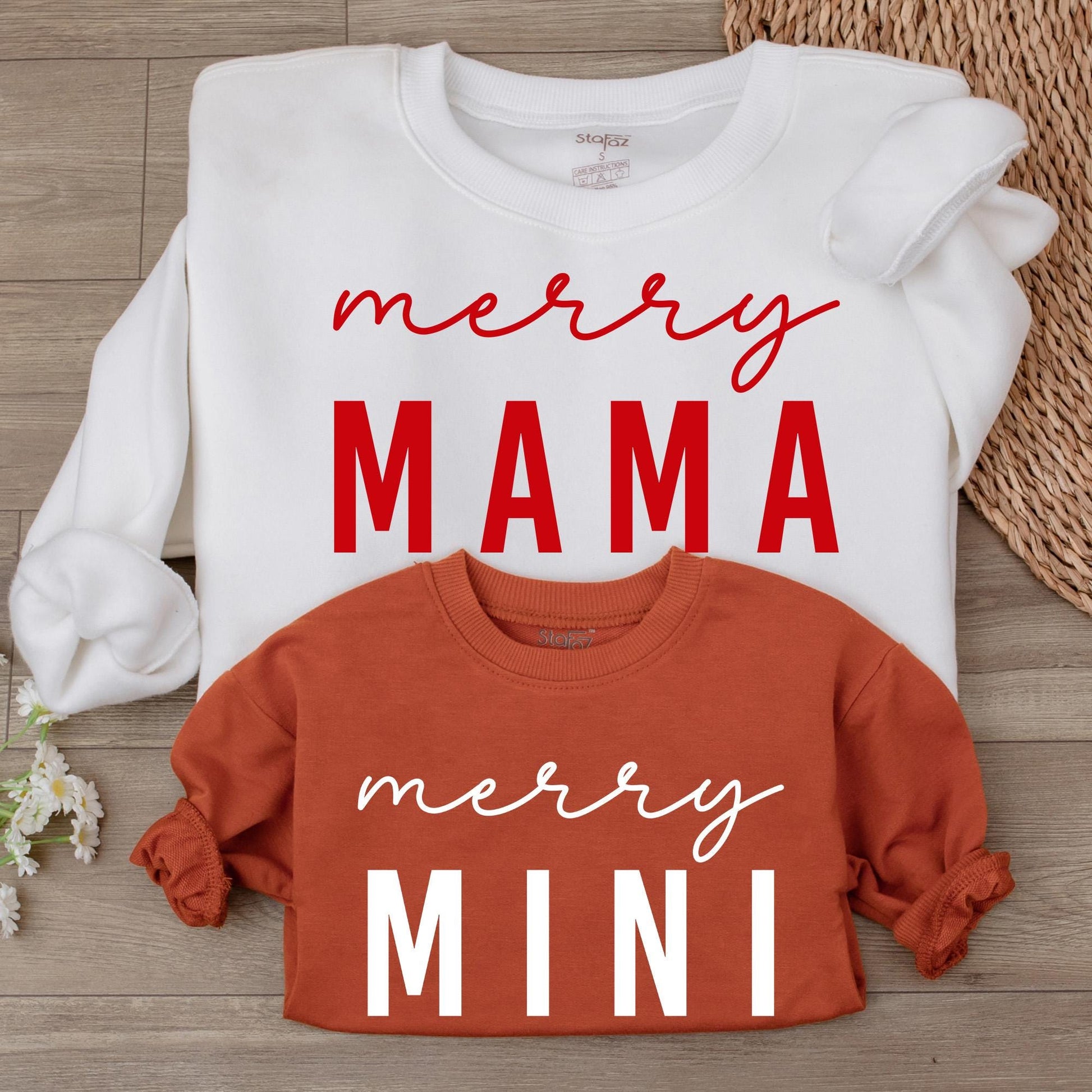 Matching Family Christmas Sweatshirts: Mommy and Me Holiday Outfits