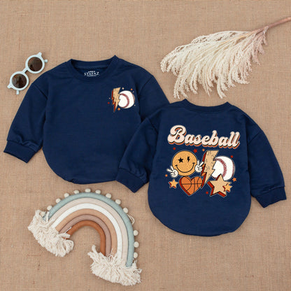 Baseball First Birthday Outfit, Fall Baby Bodysuit, Sport Romper