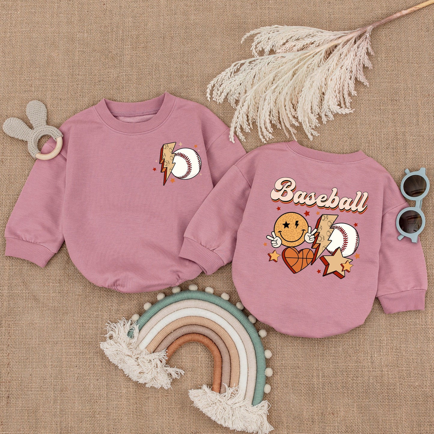 Baseball First Birthday Outfit, Fall Baby Bodysuit, Sport Romper