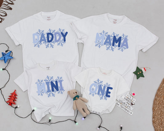 Winter One-derland Family Shirts: Matching Vintage Christmas Outfits