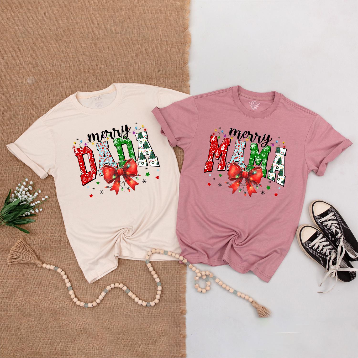 Mama and Mini Holiday Outfits: Matching Christmas Shirts for Family