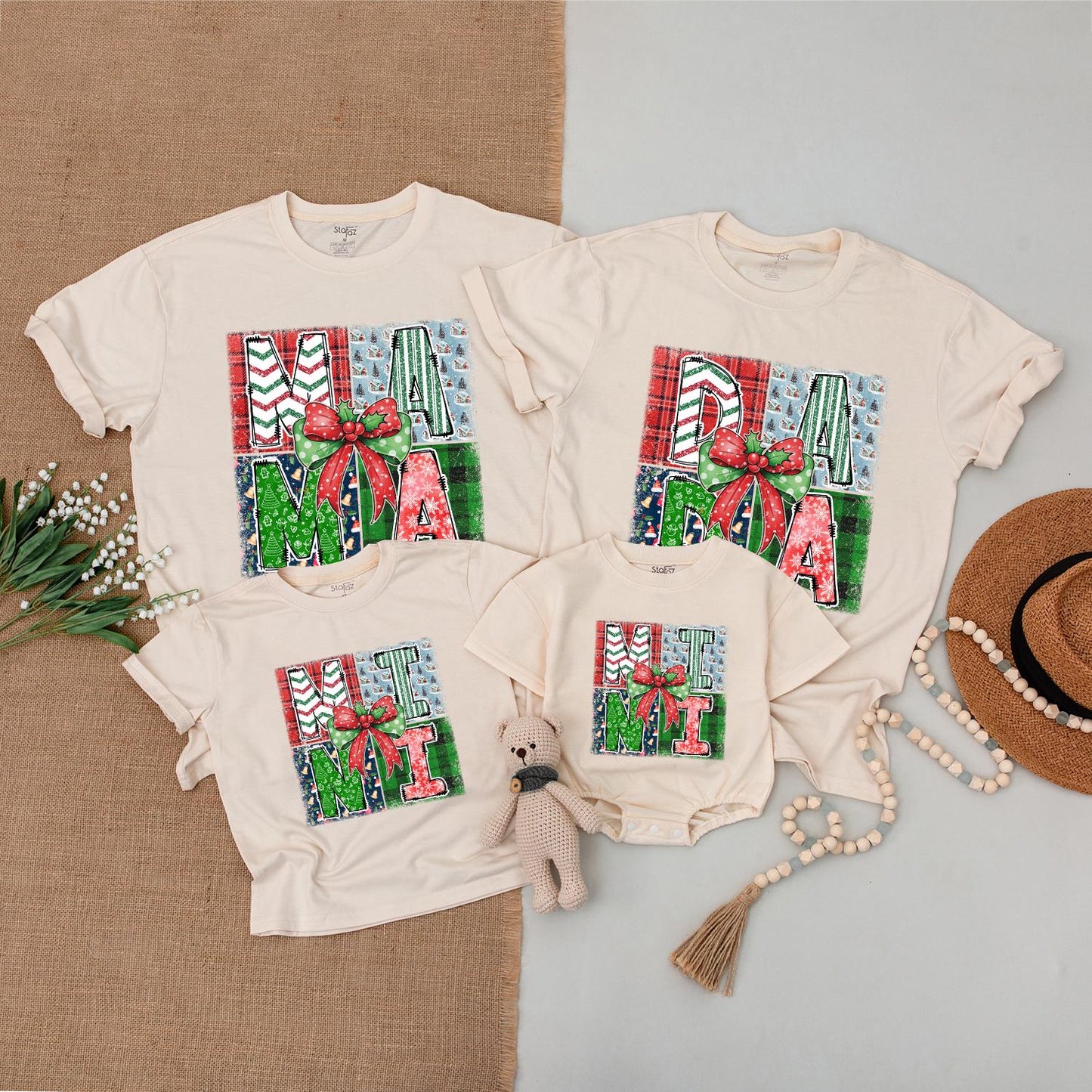 Holiday Mama & Mini Matching Outfits: Personalized Family Tees  
