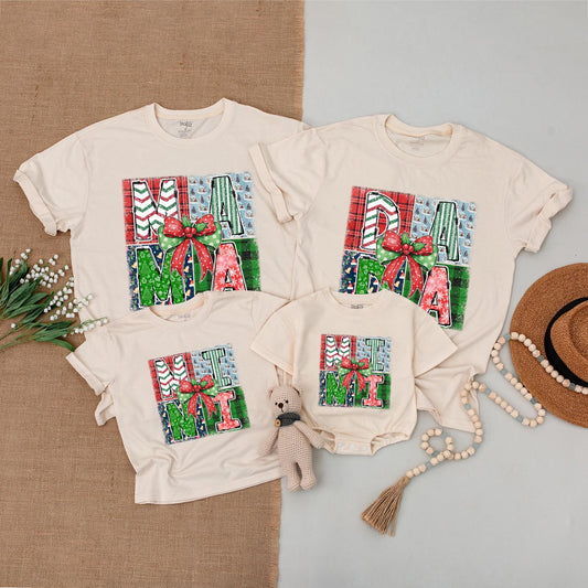Holiday Mama & Mini Matching Outfits: Personalized Family Tees  