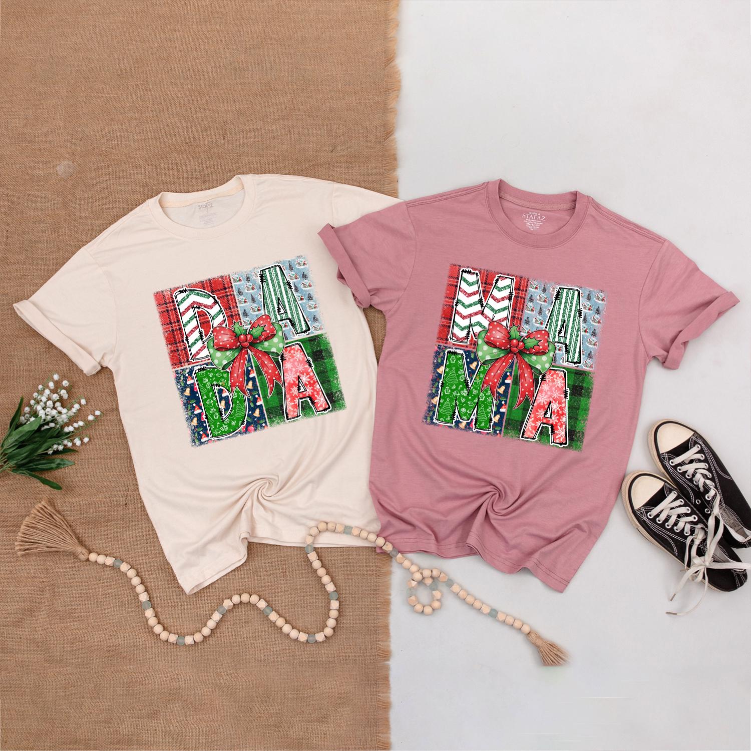 Holiday Mama & Mini Matching Outfits: Personalized Family Tees  