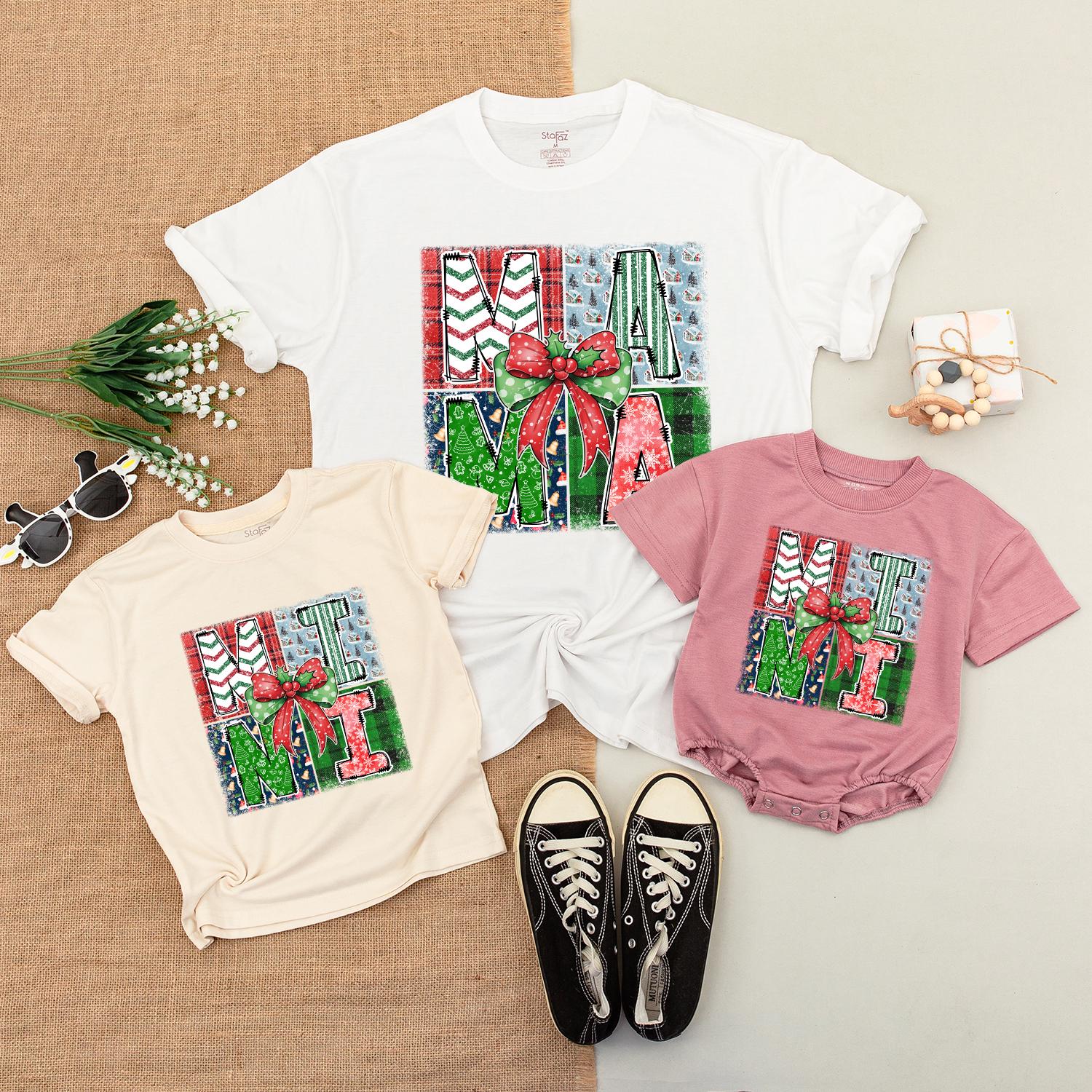 Holiday Mama & Mini Matching Outfits: Personalized Family Tees  