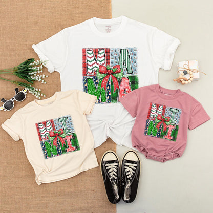 Holiday Mama & Mini Matching Outfits: Personalized Family Tees  