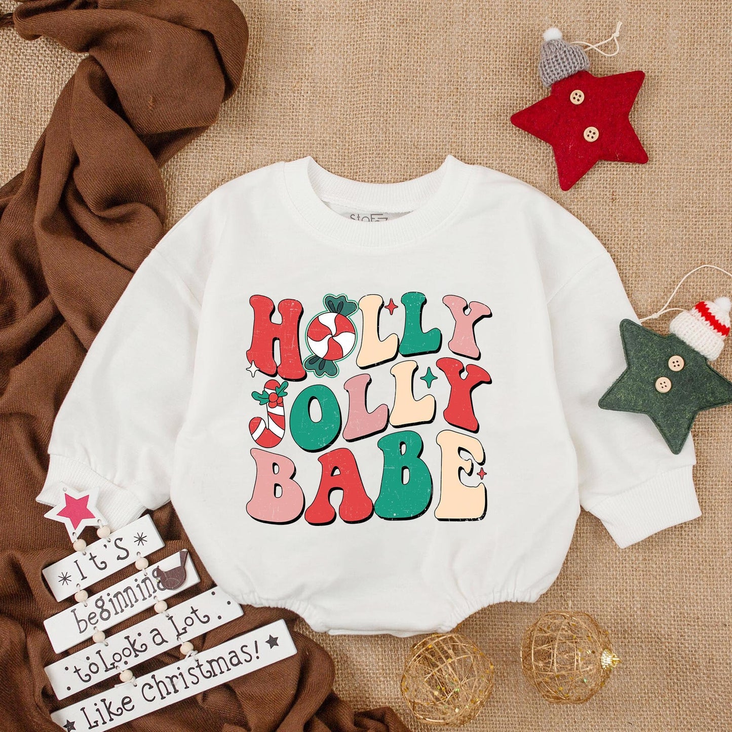 Festive Baby Romper Set: Cozy Christmas Outfit for Newborns