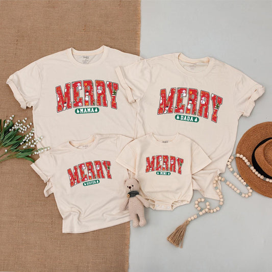 Festive Family T-Shirts: Merry Mom & Baby Holiday Gift Set  