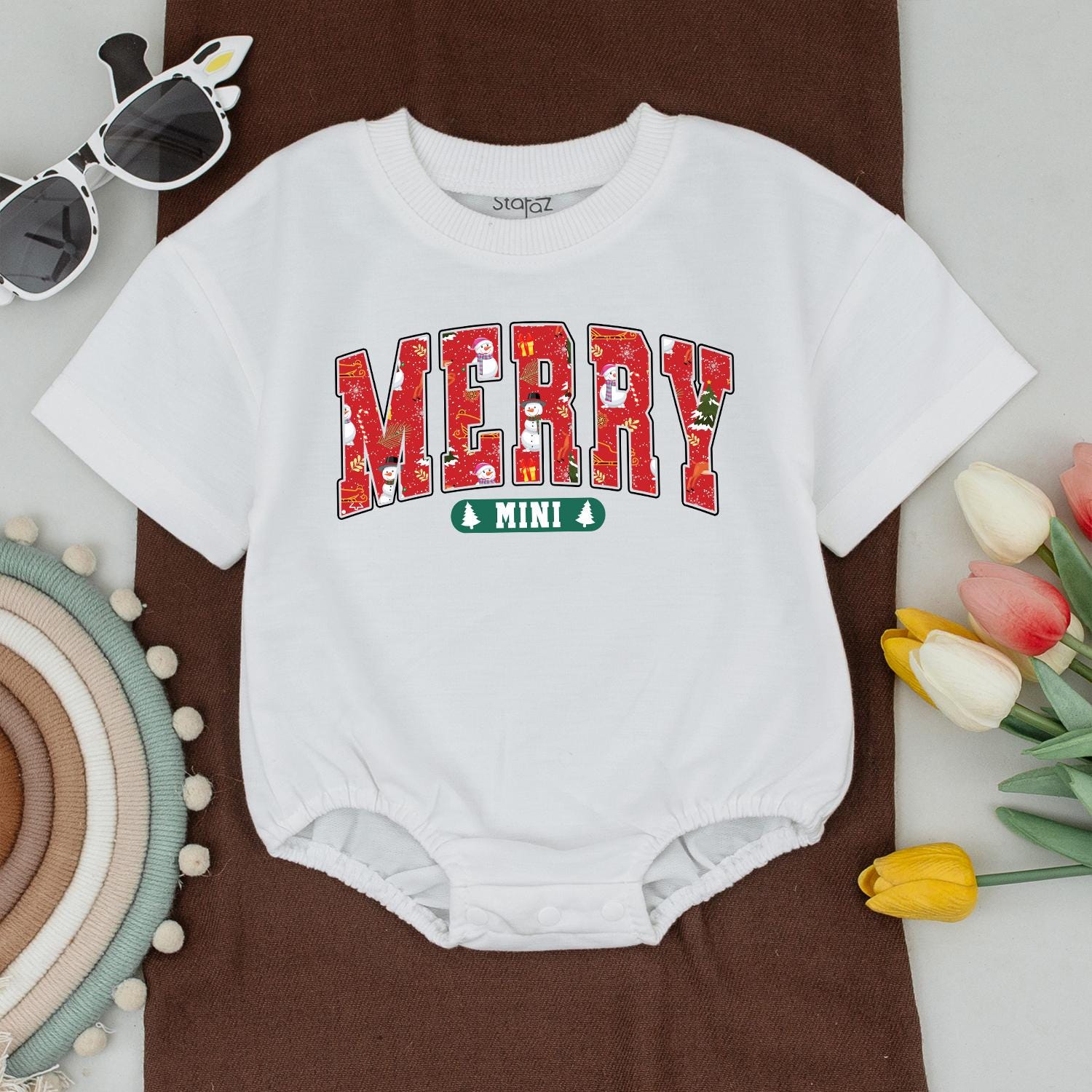 Festive Family T-Shirts: Merry Mom & Baby Holiday Gift Set  