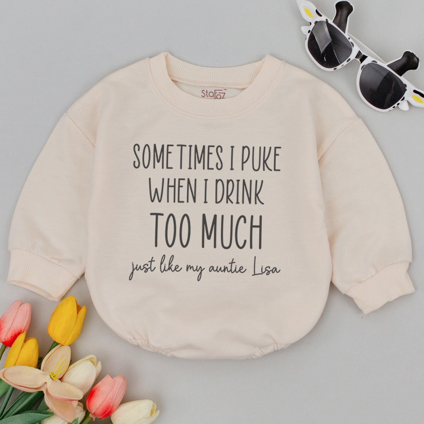 Personalized Baby Romper: Funny Pregnancy Reveal & Newborn Gift