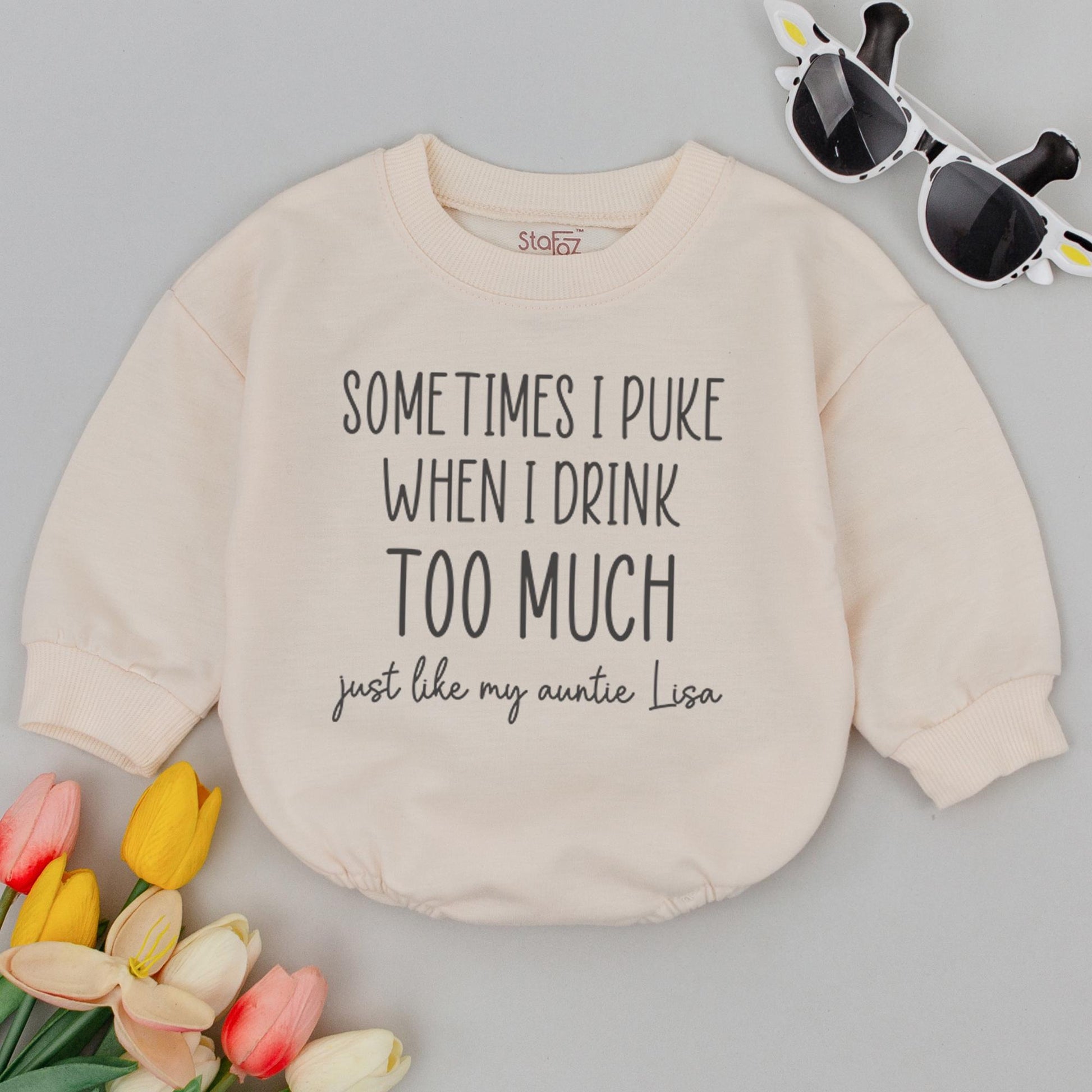 Personalized Baby Romper: Funny Pregnancy Reveal & Newborn Gift