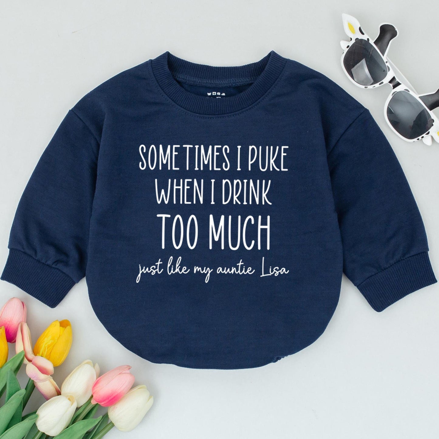 Personalized Baby Romper: Funny Pregnancy Reveal & Newborn Gift