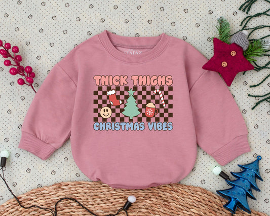 Vintage Christmas Romper: First Holiday Toddler Outfit & Gift