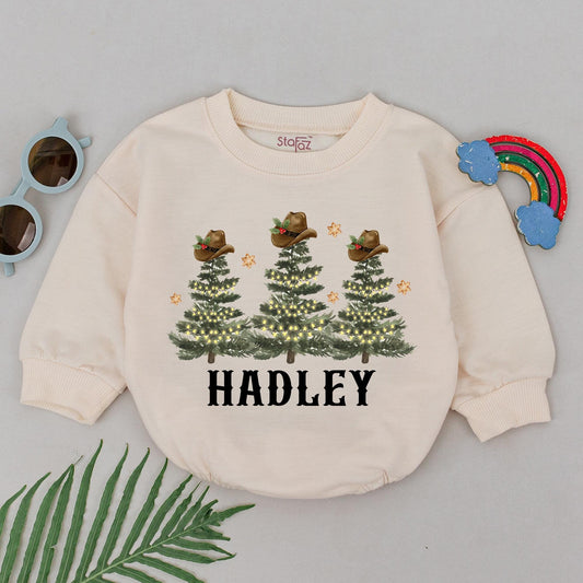 Custom Western Romper for Baby's 1st Christmas - Cowgirl or Cowboy  