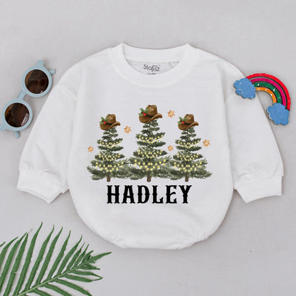 Custom Western Romper for Baby's 1st Christmas - Cowgirl or Cowboy  