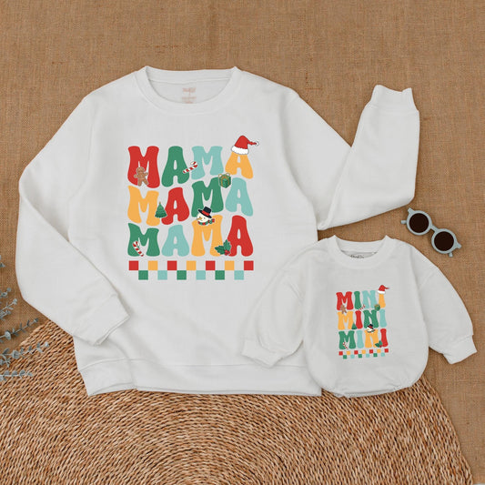 Matching Christmas Sweatshirts for Mommy, Mini, & Family Outfits