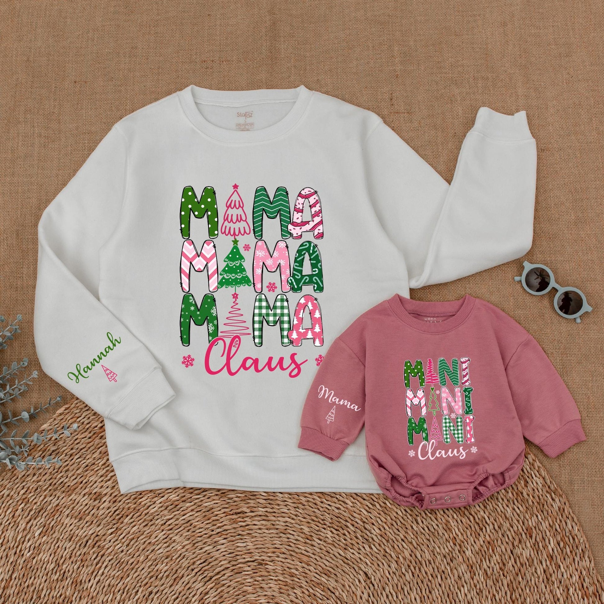 Matching Mommy and Me Christmas Sweatshirts – Family Holiday Outfit