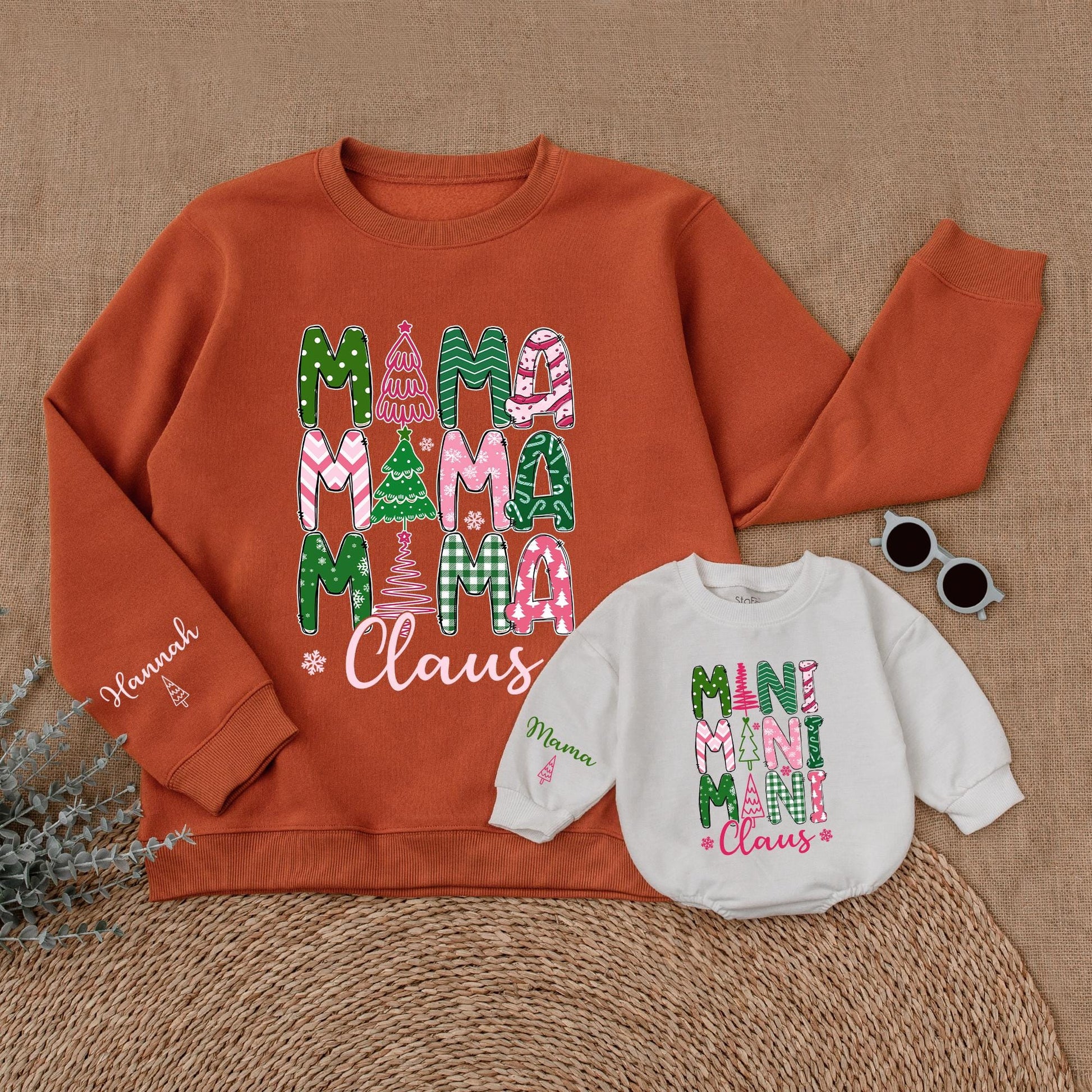 Matching Mommy and Me Christmas Sweatshirts – Family Holiday Outfit