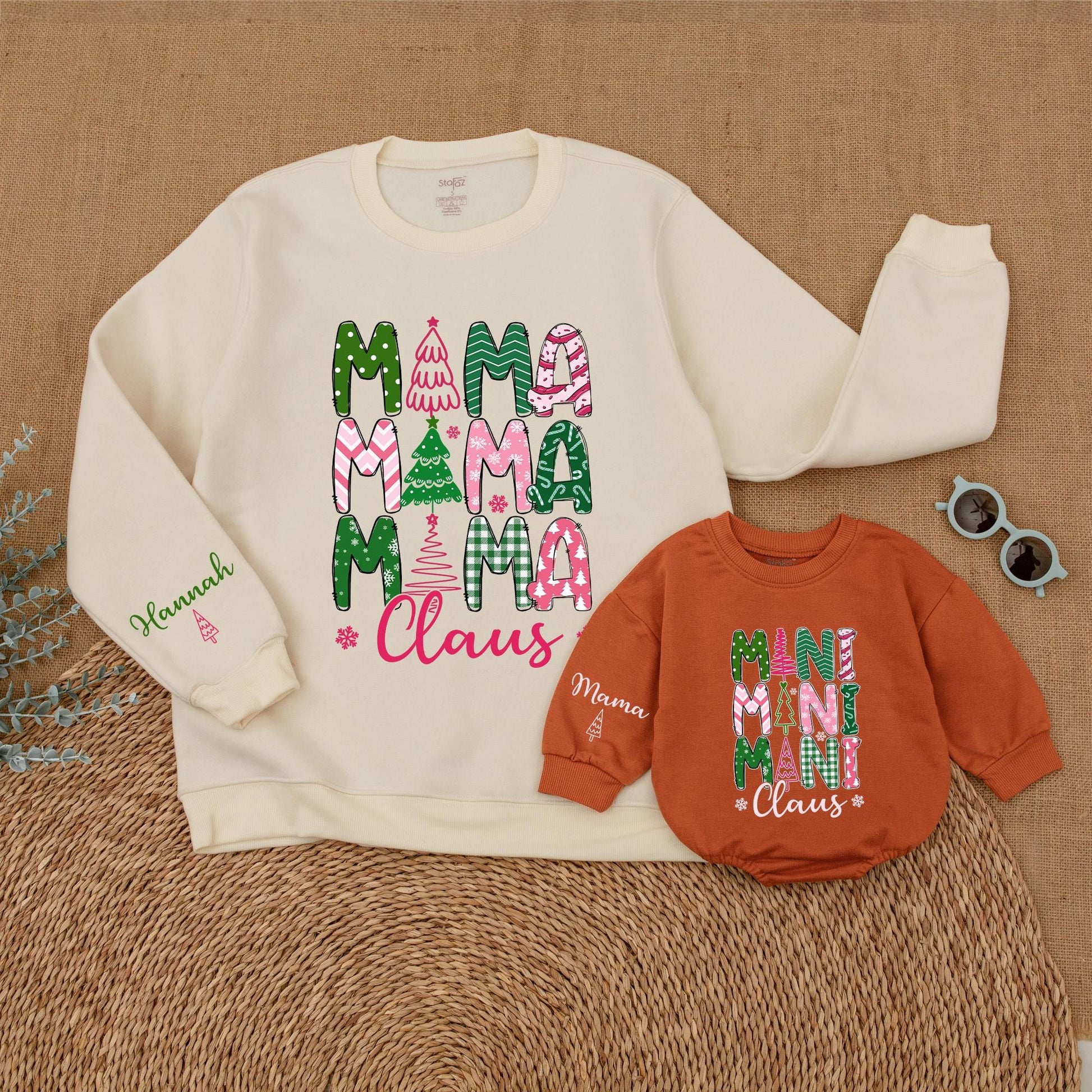 Matching Mommy and Me Christmas Sweatshirts – Family Holiday Outfit
