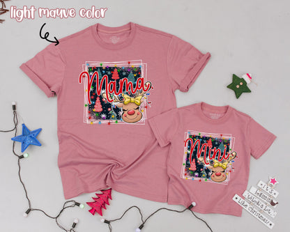 Matching Christmas Reindeer Shirts for Mommy and Me, Family Pajamas