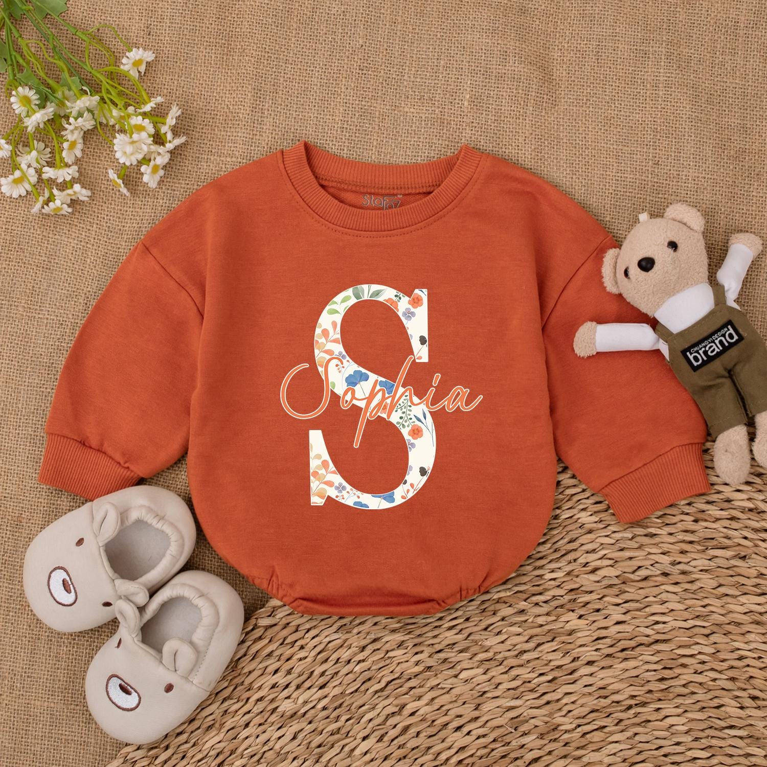 Custom Baby Romper - Personalized Name Outfit, Alphabet Baby Apparel  