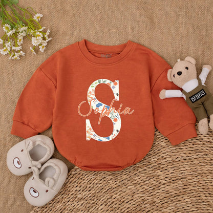 Custom Baby Romper - Personalized Name Outfit, Alphabet Baby Apparel  