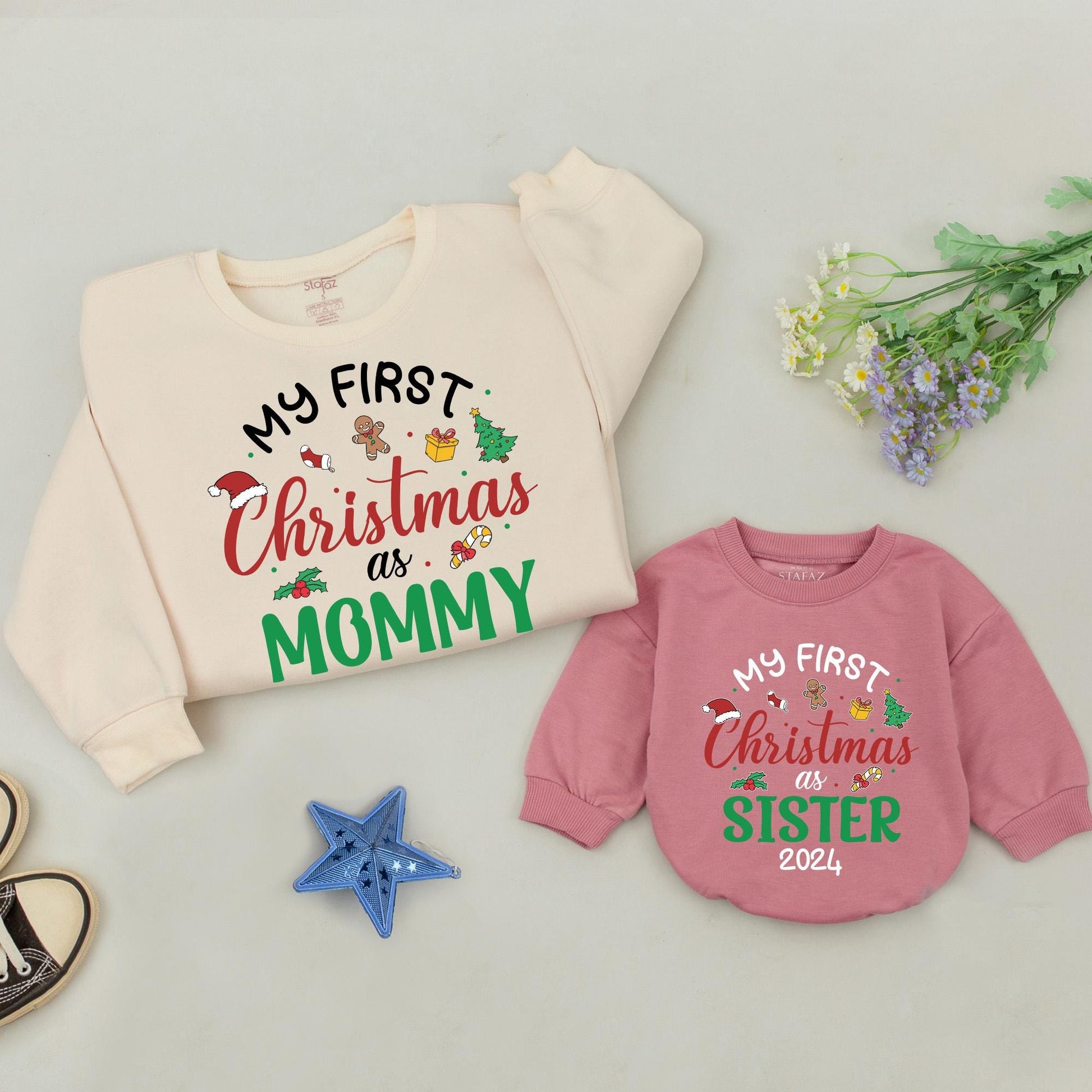 Festive Family Sweaters: Mommy & Me, First Xmas as Parents Gift