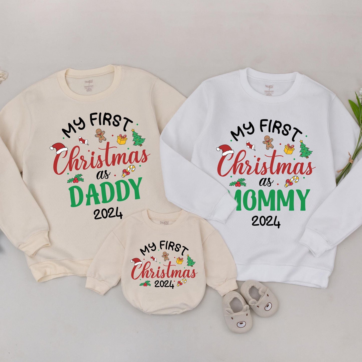 Festive Family Sweaters: Mommy & Me, First Xmas as Parents Gift