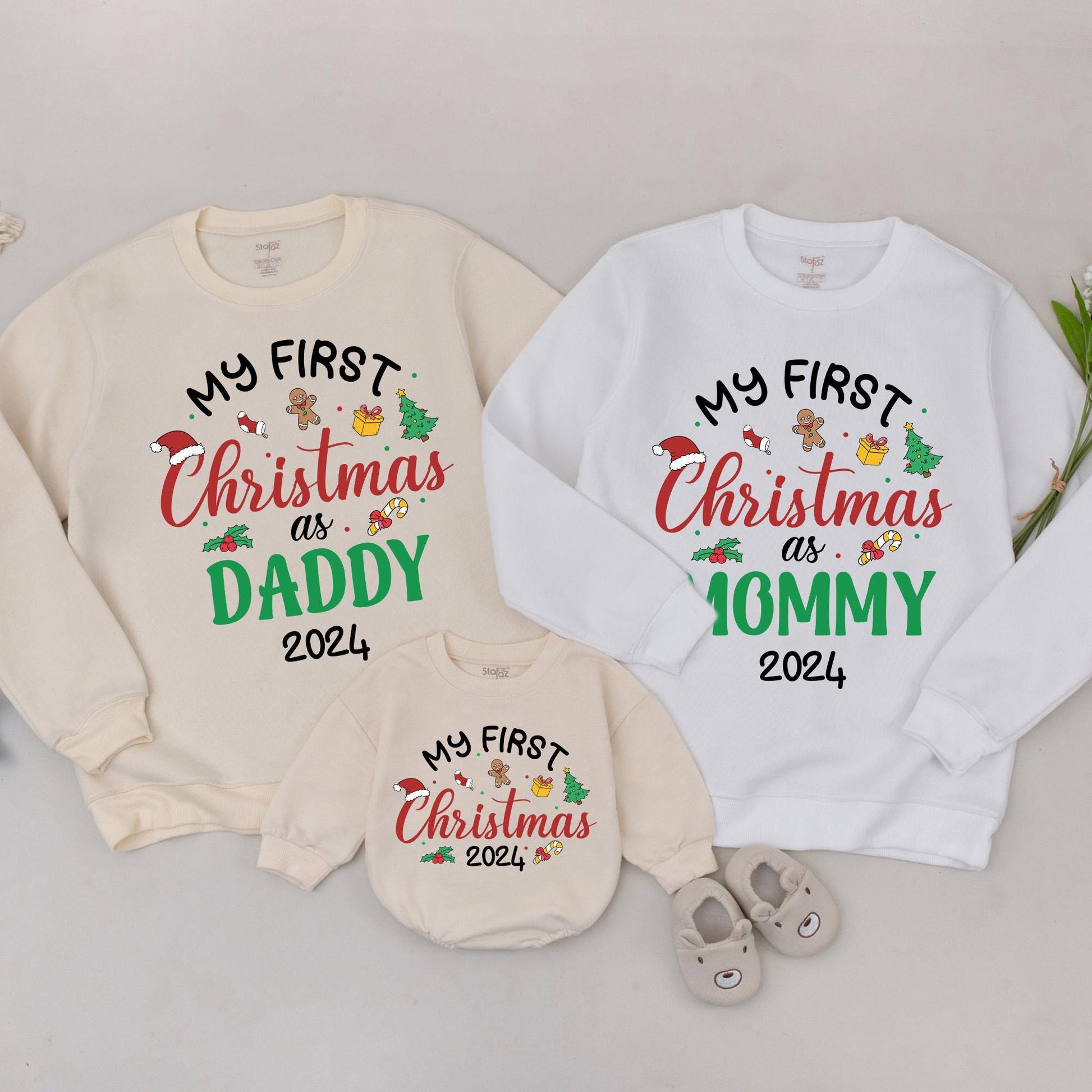 Festive Family Sweaters: Mommy & Me, First Xmas as Parents Gift