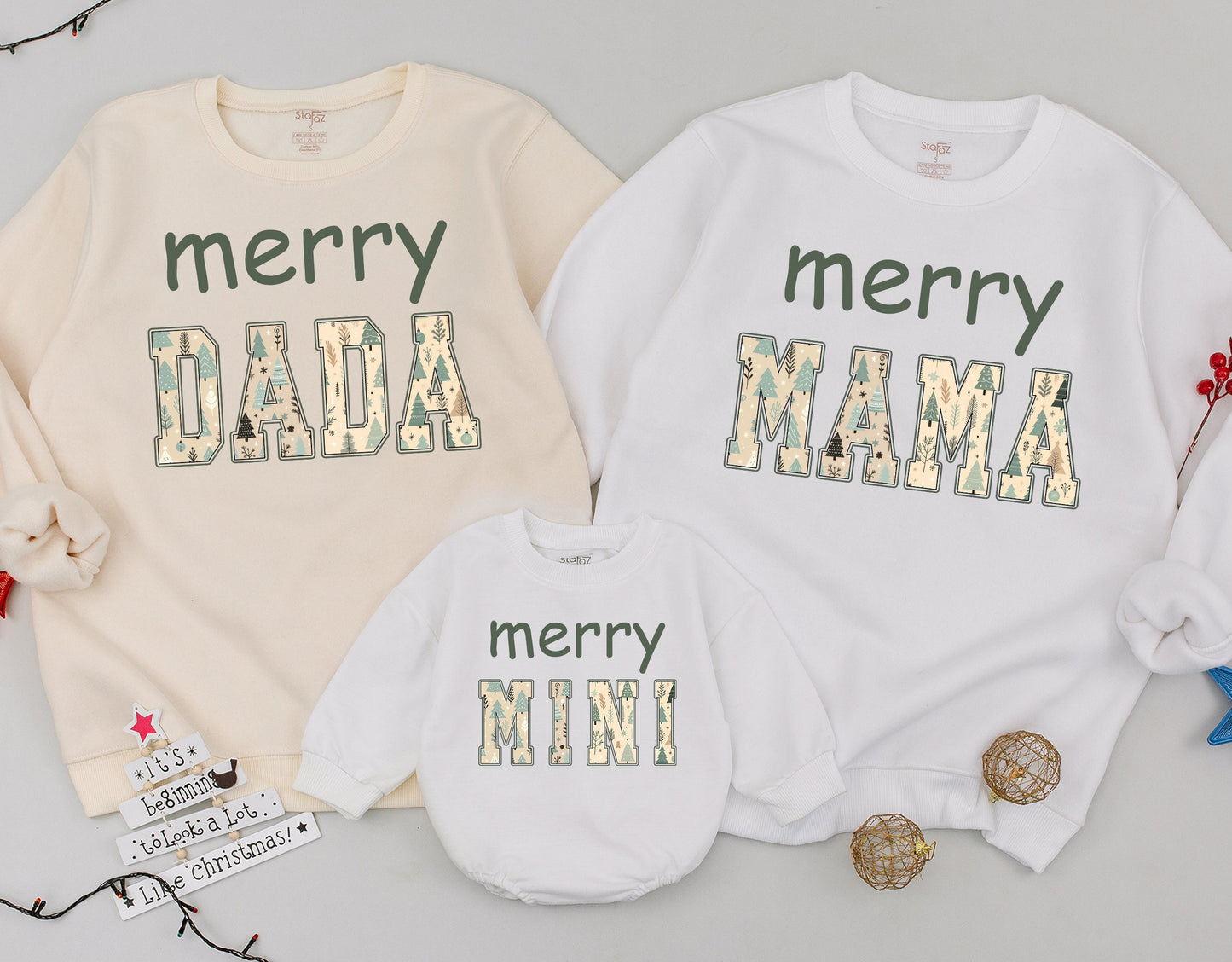 Matching Christmas Outfits: Family, Mommy & Me, Baby Sweaters