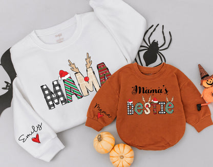 Matching Mama & Bestie Sweaters, Mommy & Me Christmas Outfits