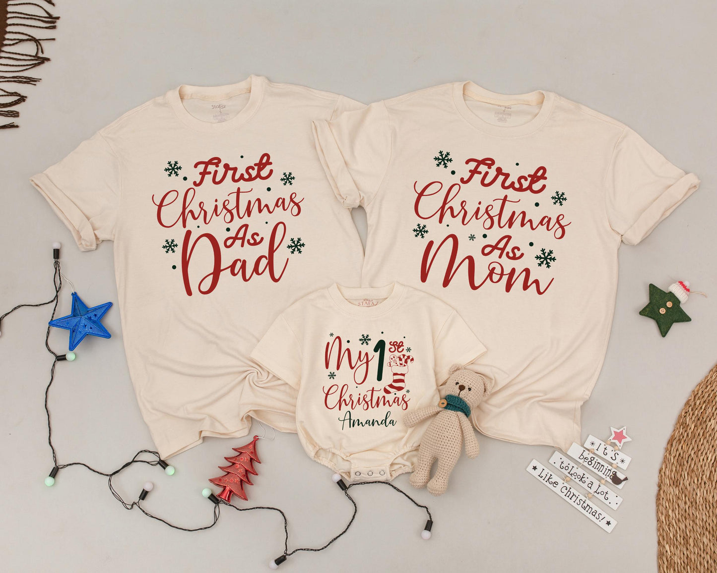 Matching Family Christmas Outfits: Personalized Vintage Holiday Shirts