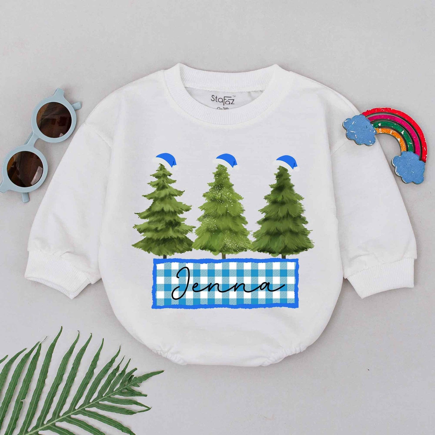 Retro Christmas Bubble Romper – Baby's 1st Holiday Outfit & Gift  