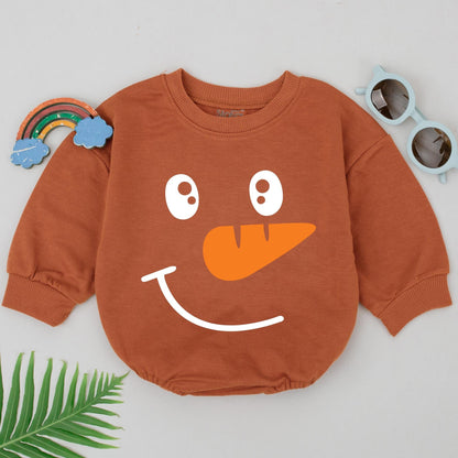 Baby's 1st Xmas Romper for Girls | Snowman Outfit & Shower Gift