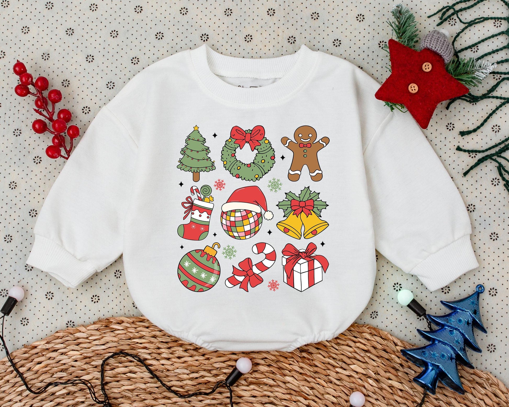 Vintage Christmas Romper: Baby's First Holiday Outfit & Gift
