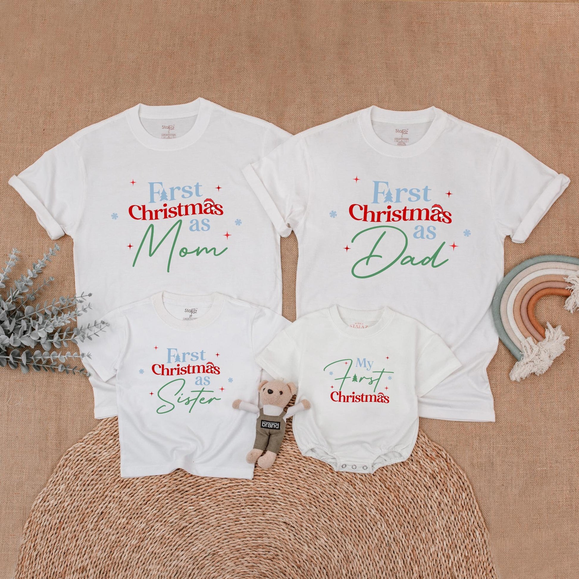 Matching Family Christmas Shirts: Mom, Baby & First Xmas Outfits