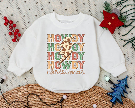 Cowboy Christmas Romper - Baby's First Western Holiday Outfit