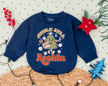 Vintage Christmas Romper, First Festive Outfit for Toddlers