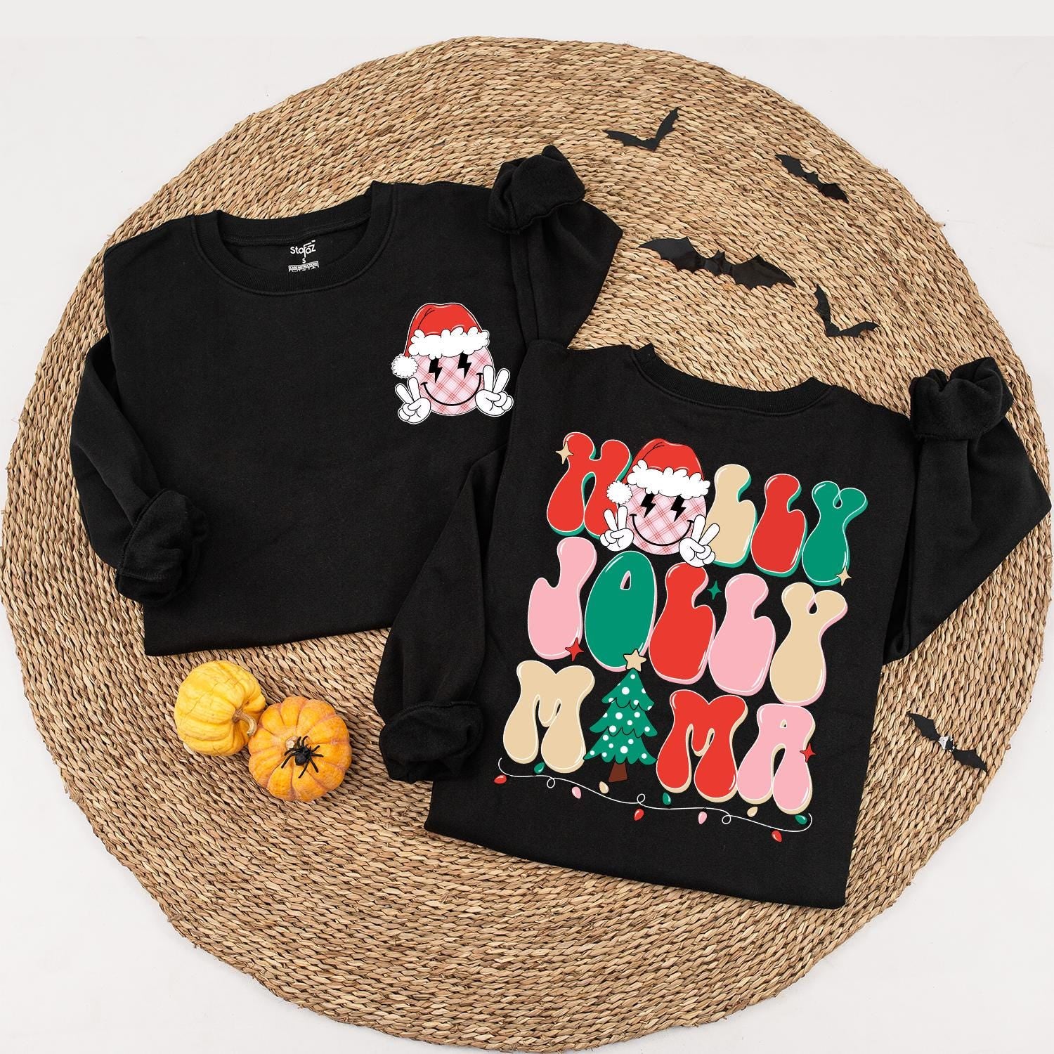 Holly Jolly Mom & Baby Sweaters, Family Christmas Sweatshirts, Trendy