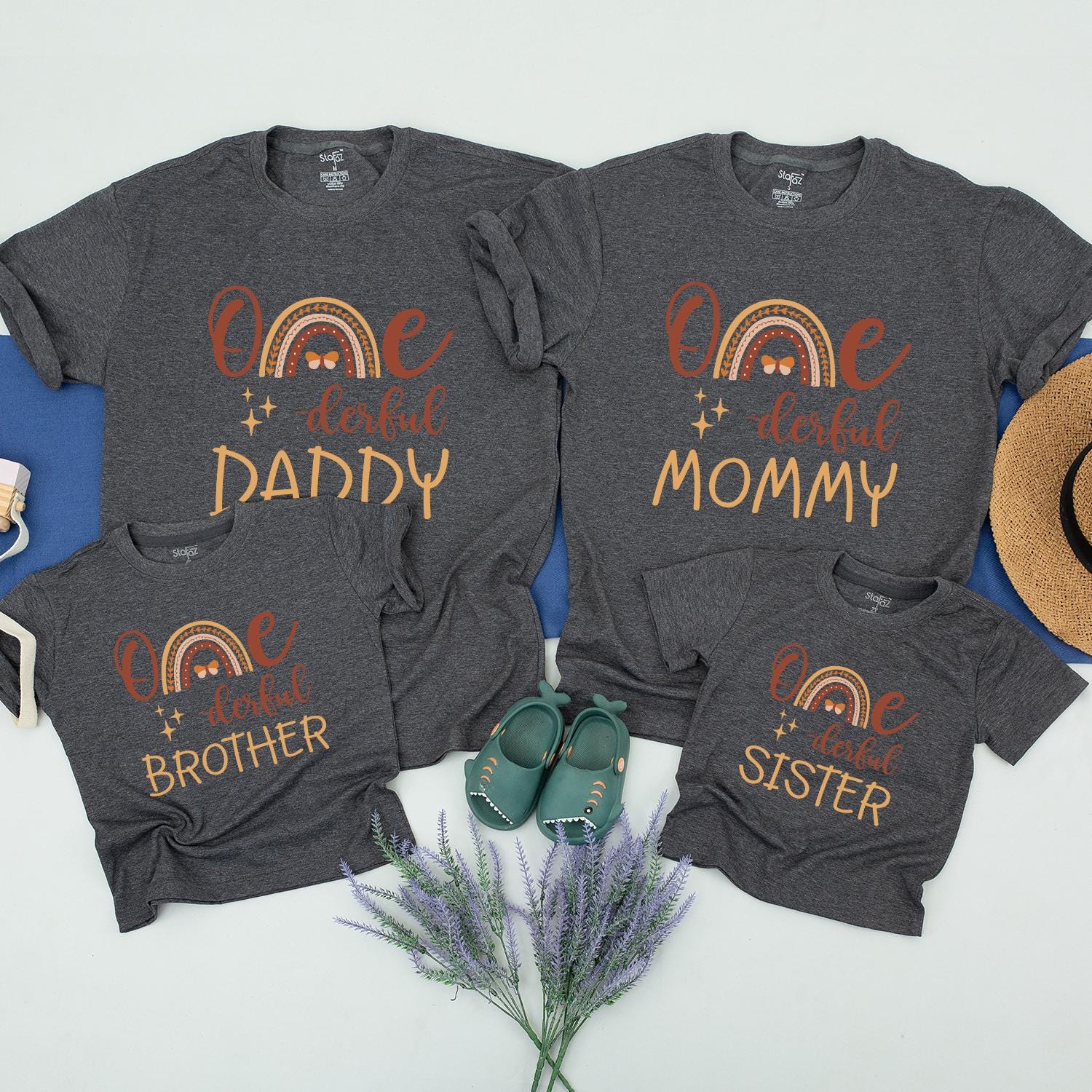 Boho Girl's 1st Birthday Shirts: Onederful Family Matching Set