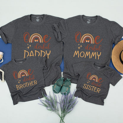 Boho Girl's 1st Birthday Shirts: Onederful Family Matching Set