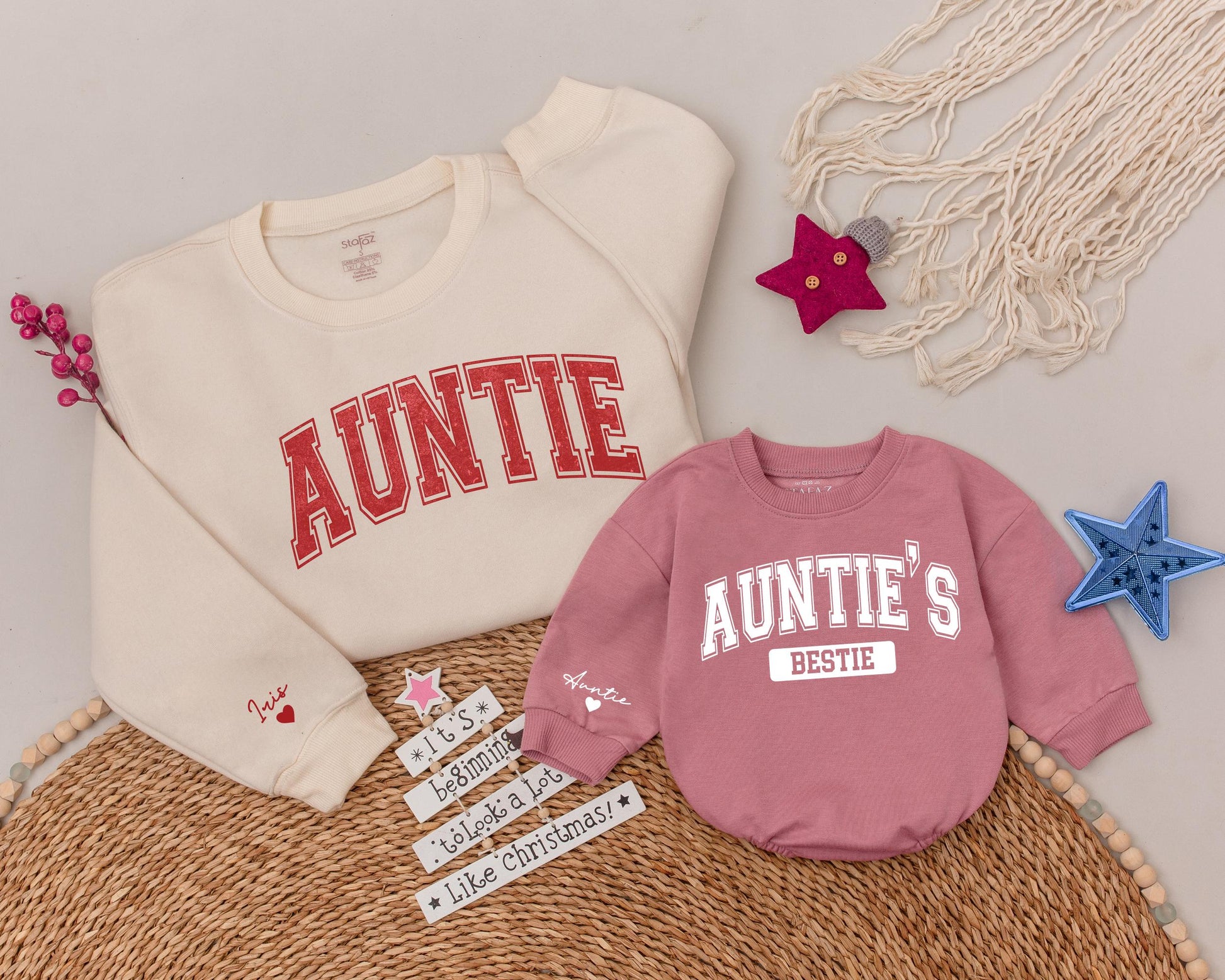 Auntie & Niece Christmas Sweaters - Matching Holiday Outfits