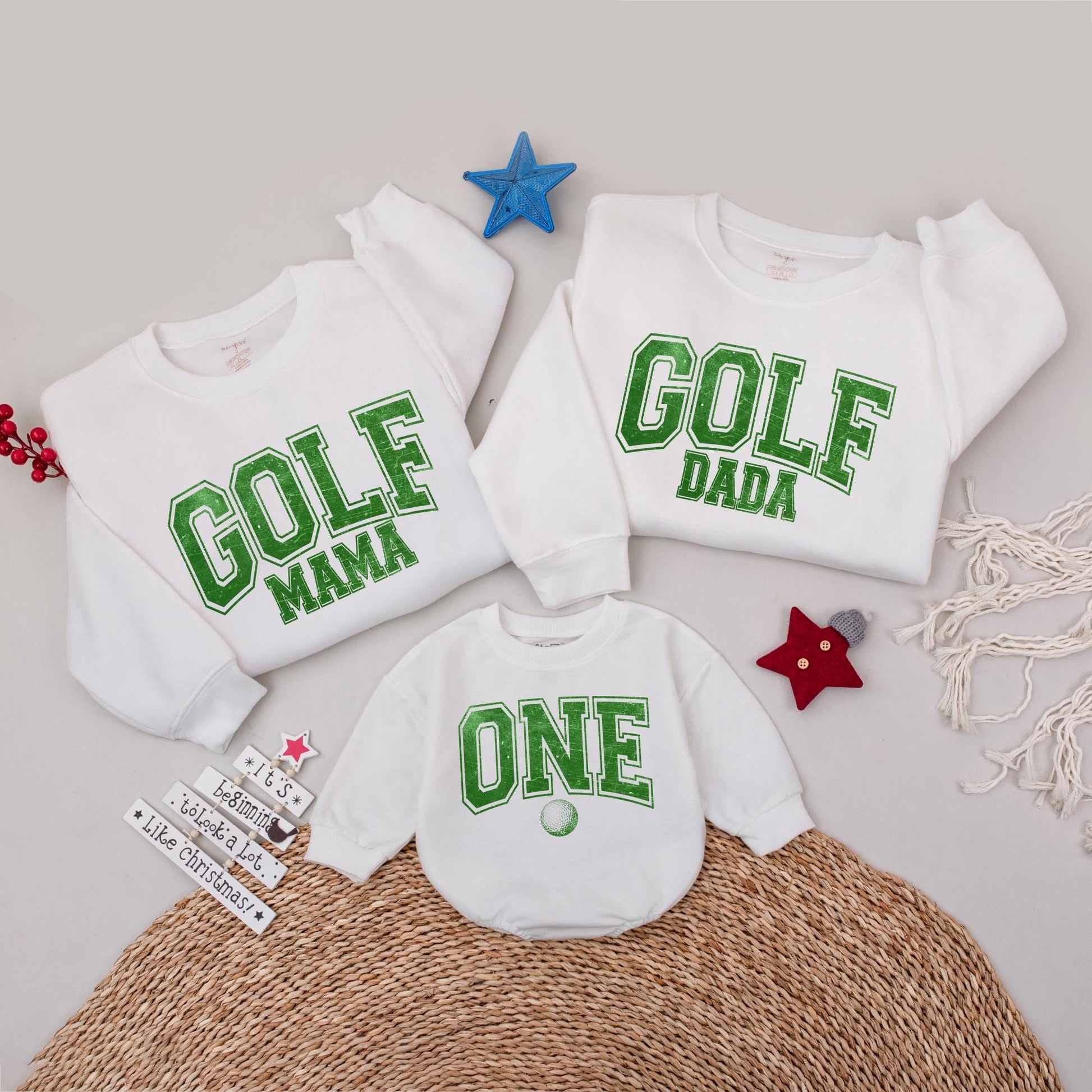 First Birthday Golf Themed Outfit, Family Matching Shirts Set